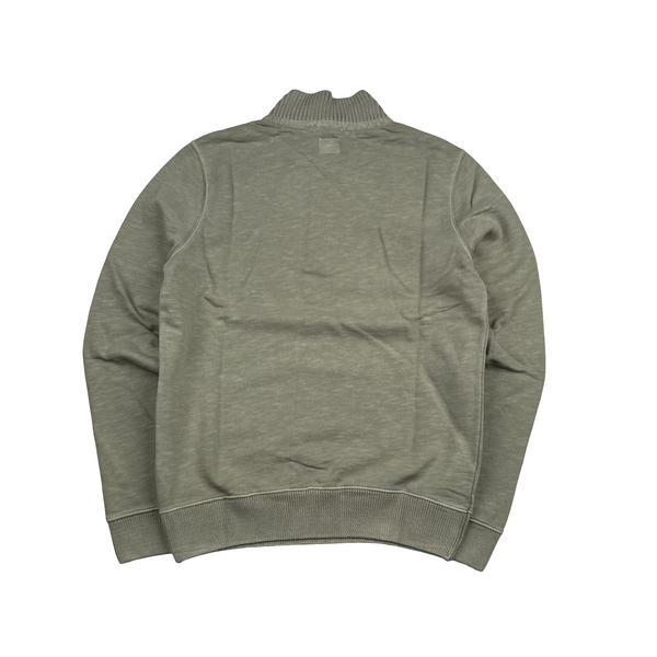 CP Company Pale Green Quarter Buttoned Jumper - Large