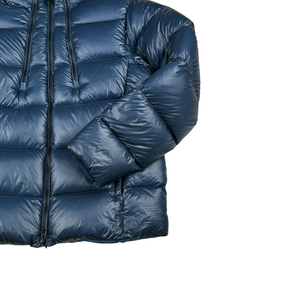 CP Company Blue DD Shell Google Multi Zip Puffer Jacket - Large