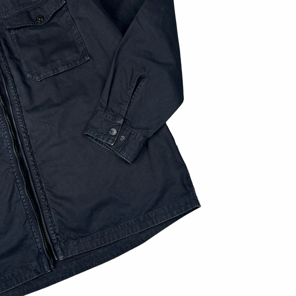 Stone Island 2015 Navy Thick Cotton Overshirt - XXL