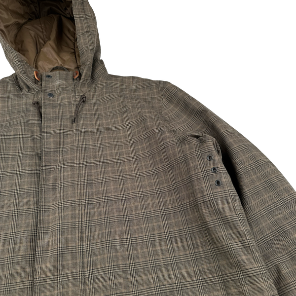 Barbour Audell Checked Quilted Long Jacket - Small