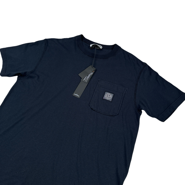 Stone Island 2023 Navy Patch T Shirt - Large