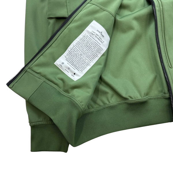 Stone Island Green Soft Shell R E Dye Tech Jacket - XL