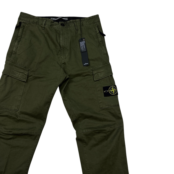 Stone Island Khaki RE-T 2021 Cargo Trousers - 32"