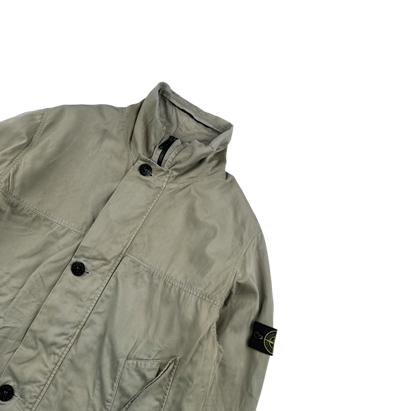 Stone Island 1996 Raso Gommato Wool Dutch Rope Vintage Jacket - Large
