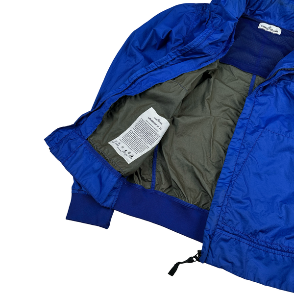 Stone Island 2021 Electric Blue Membrana TC 3L Rain Jacket - Small