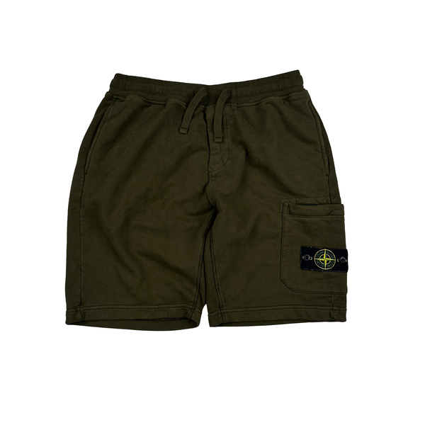 Stone Island 2023 Khaki Cotton Cargo Shorts - Large