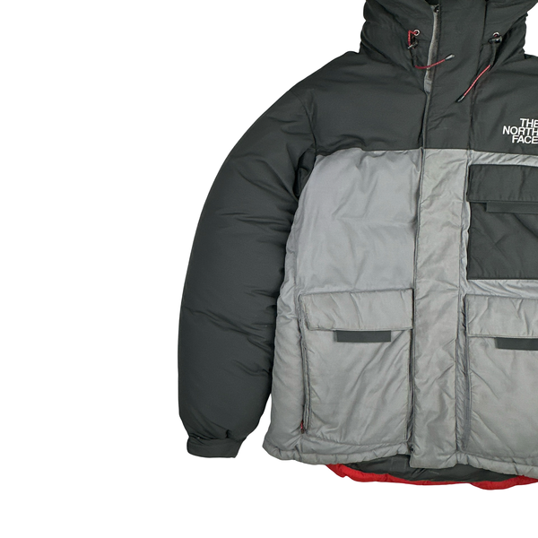 North Face Grey Summit Series Down Hooded Puffer Jacket - Small