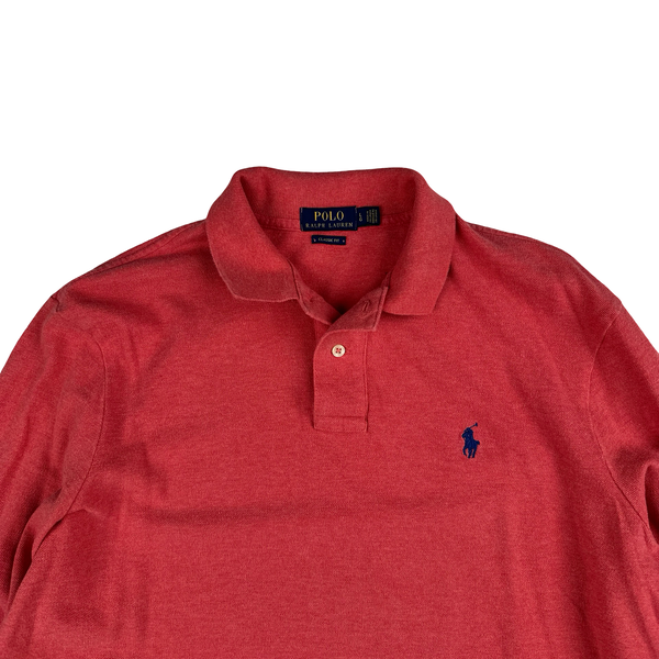 Ralph Lauren Hot Pink Long Sleeve Polo Shirt - Large