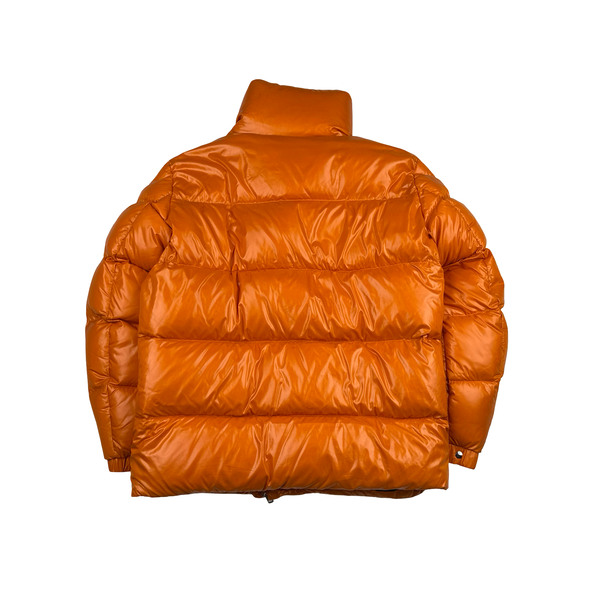 Moncler Dervaux Giubbotto Orange Down Filled Jacket - Medium