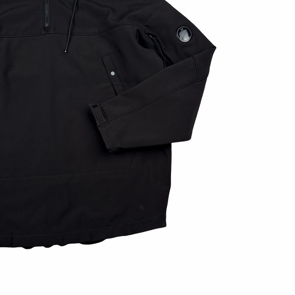CP Company Black Fleece Lined Soft Shell Lens View Smock Jacket - Large