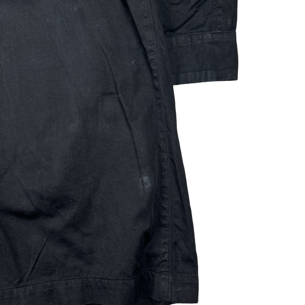 Stone Island 2002 Black Raso Gommato Collared Jacket - Large