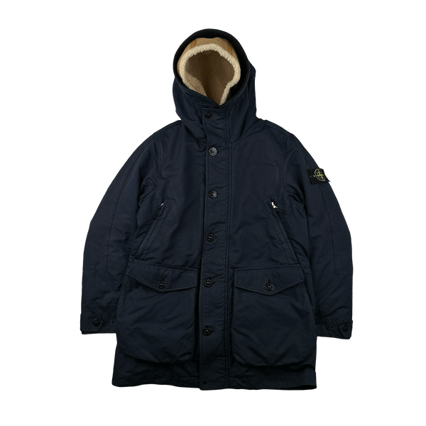 Stone Island 2017 Navy David TC Down Filled Parka Jacket - Small