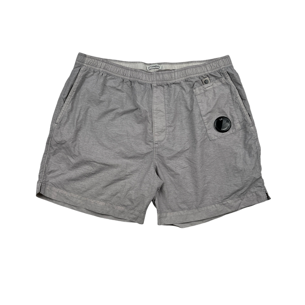 CP Company Grey Nylon Lens Viewer Swim Shorts - XL