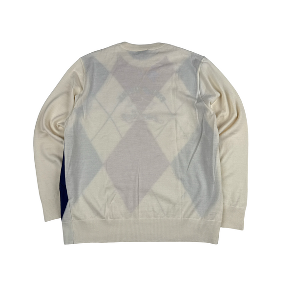 Paul & Shark Blue/White Dimond Wool Archivio 1983 Crewneck - Large