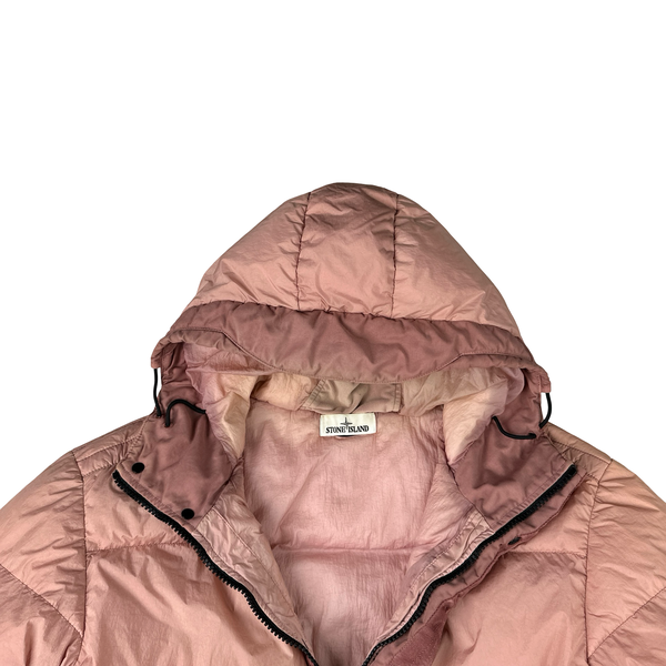 Stone Island 2016 Pink Crinkle Reps Down Puffer Jacket - 3XL