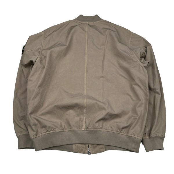 Stone Island 2023 Brown Cupro Cotton Twill-TC Bomber Jacket