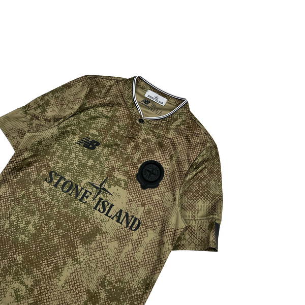 Stone Island x New Balance Camo Recycled Poly Football Shirt - Medium