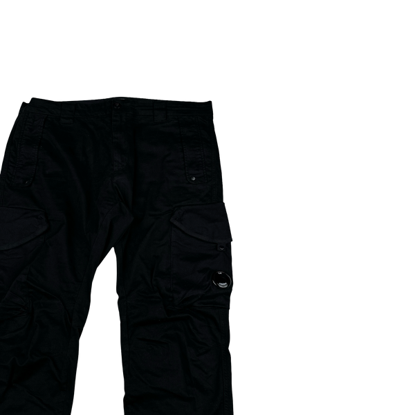 CP Company Black Ergonomic Fit Cargo Trousers - XXL
