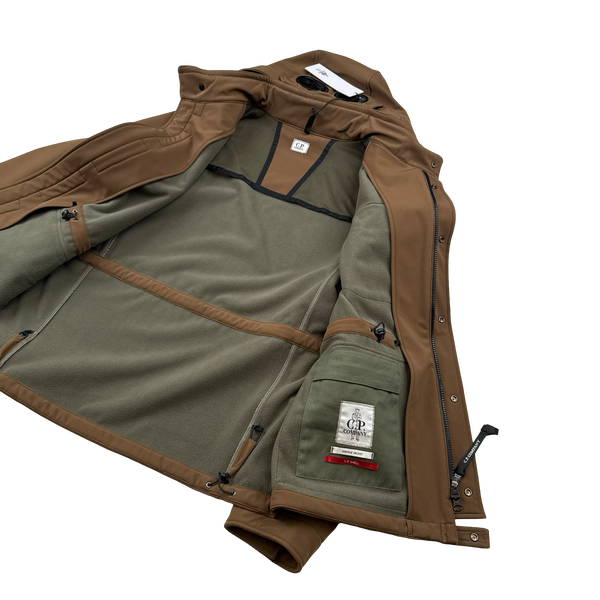CP Company Brown Goggle Soft Shell Field Jacket - Medium & XL