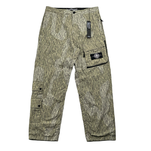 Stone Island 2021 Rain Camo Reflective Cargo Trousers - 32"