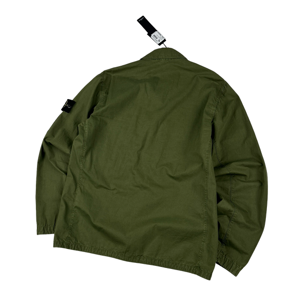 Stone Island 2022 Khaki Double Pocket Overshirt - Medium
