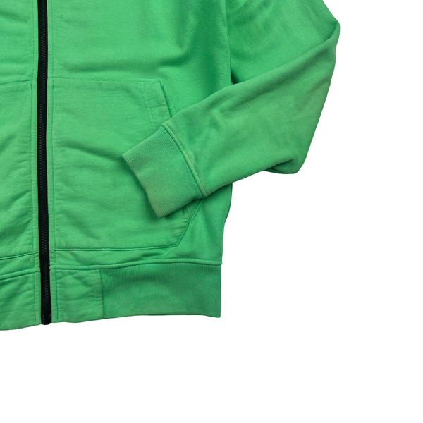 Stone Island 2022 Green Cotton Zipped Hoodie - Medium