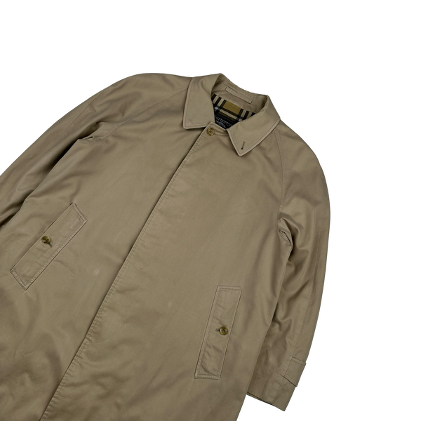 Burberry Nova Check Lined Cotton Long Jacket - Medium