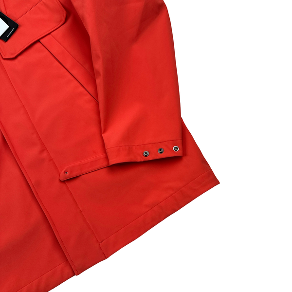CP Company Coral Red Shell R Goggle Multi Pocket Jacket - Large