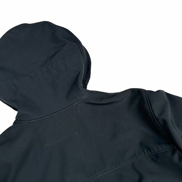 CP Company Fleece Lined Black Soft Shell Zipped Jacket - Large