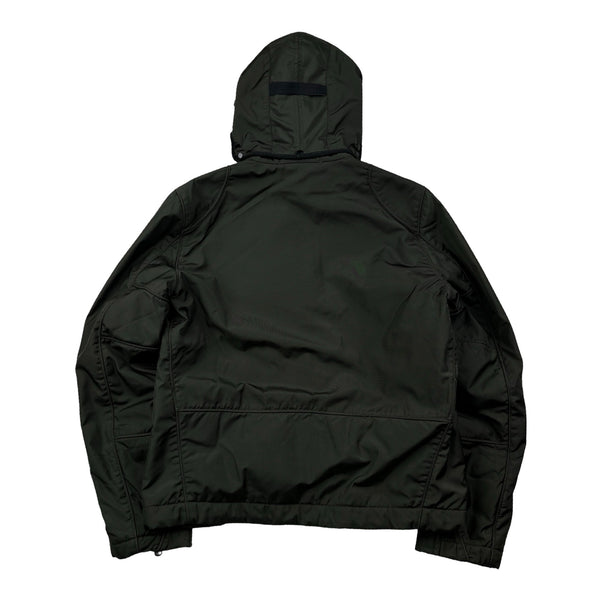 CP Company Dark Green Multi Pocket Nylon Wool Lined Goggle Jacket - Medium