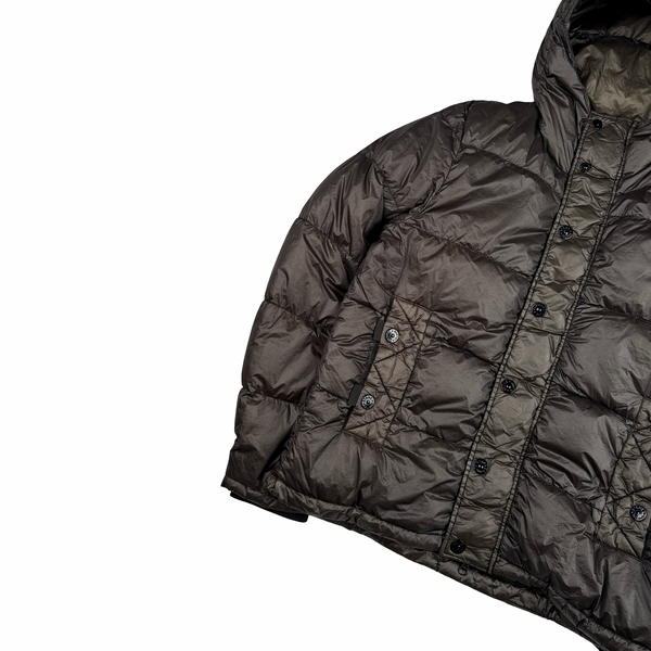 Stone Island 2012 Brown Garment Dyed Puffer Jacket - Large