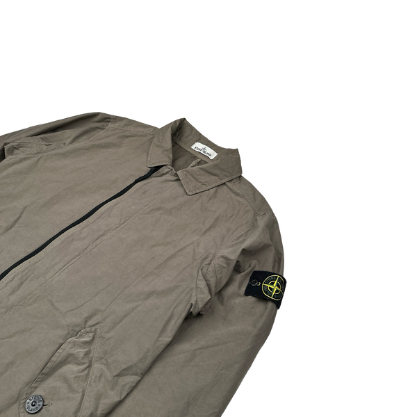 Stone Island 2017 Light Cotton Nylon Twill Long Jacket - Large
