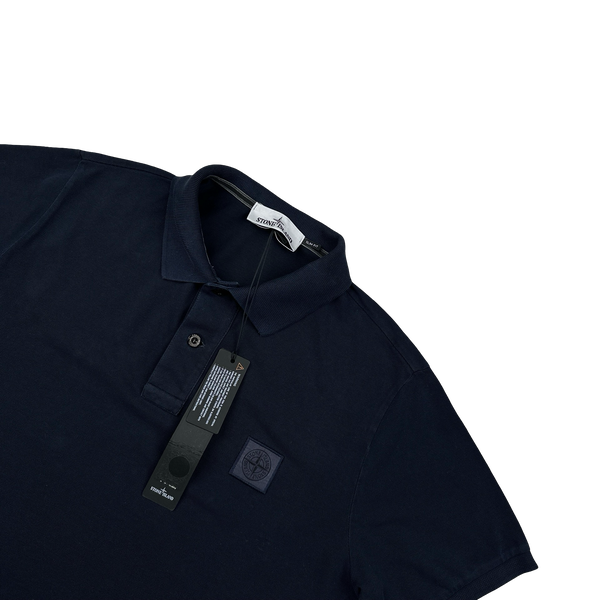 Stone Island 2022 Navy Cotton Polo Shirt - Medium
