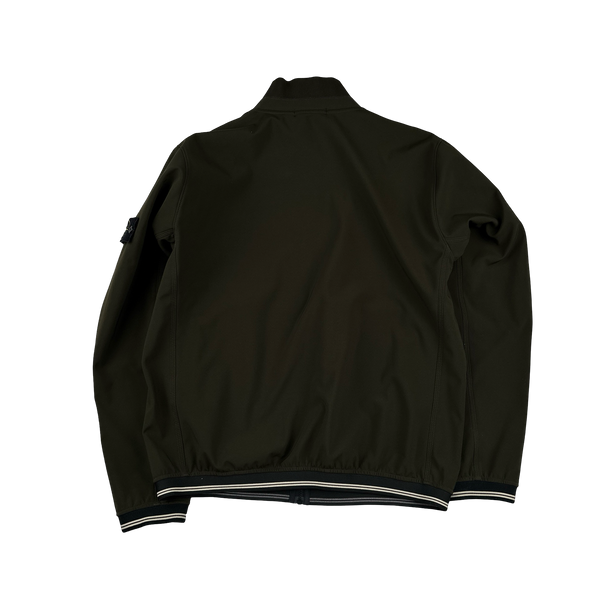 Stone Island 2011 Khaki Fleece Lined Soft Shell Jacket - 3XL