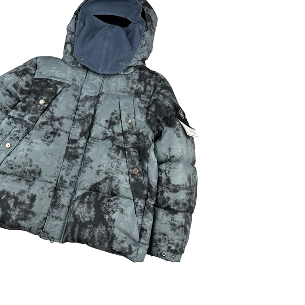 Stone Island 2024 Ice Earth Mapping Camouflage Down Jacket - Large