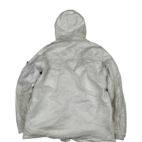Stone Island 2013 White Micro Rip Stop 7 Den Tyveck Shield Jacket - XXL