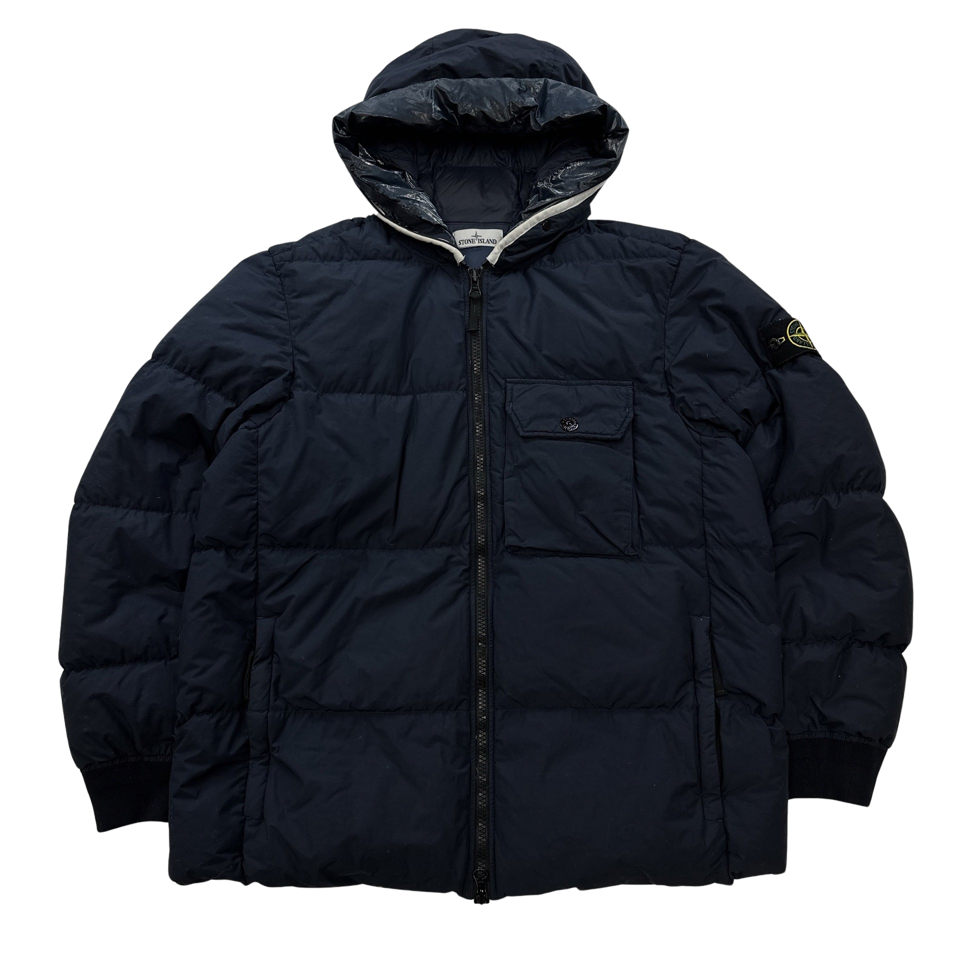 ジャケット・アウター STONE  NASLAN DOWN JACKET NAVY XL Stone Island Navy Naslan Light Watro Down TC Puffer - XL – Mat's