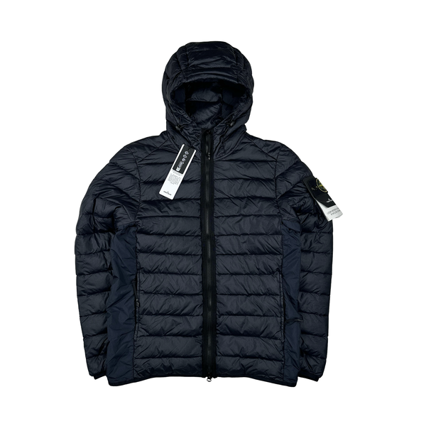 Stone Island 2024 Navy Loom Woven Chambers R-Nylon Down TC Puffer Jacket - Small