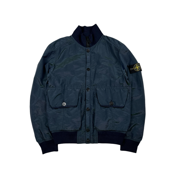 Stone Island 2017 Blue & Green Nylon Metal Colour Weft Jacket - Medium