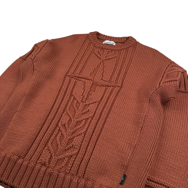 Stone Island 2020 Brick Thick Winter Embossed Knit - Medium