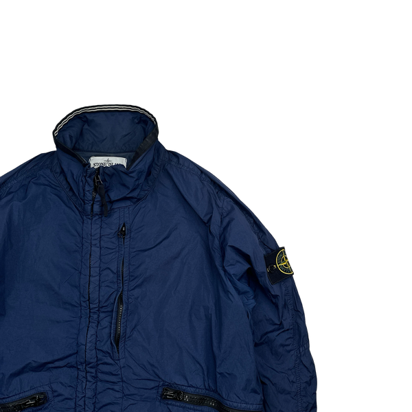 Stone Island 2019 Garment Dyed Crinkle Reps NY Cotton Lined Jacket - Small