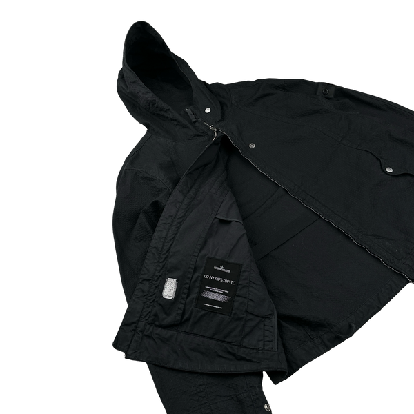 Stone Island 2023 Black CO NY Ripstop TC Jacket - Large