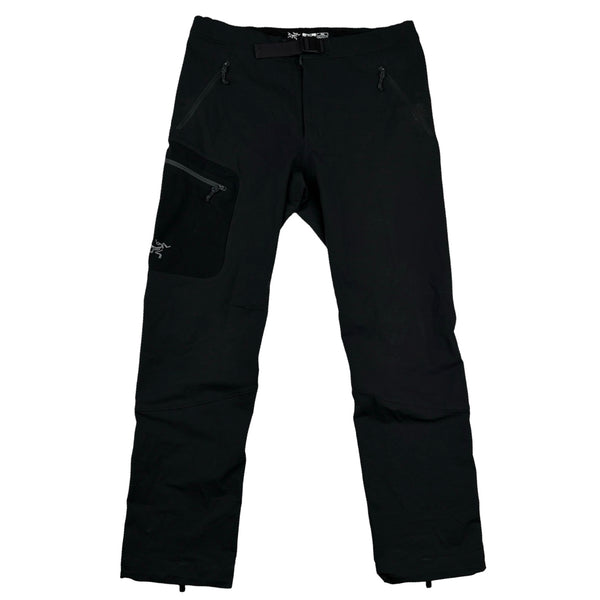 Arcteryx Black Waterproof Shell Cargo Hiking Trousers - Medium