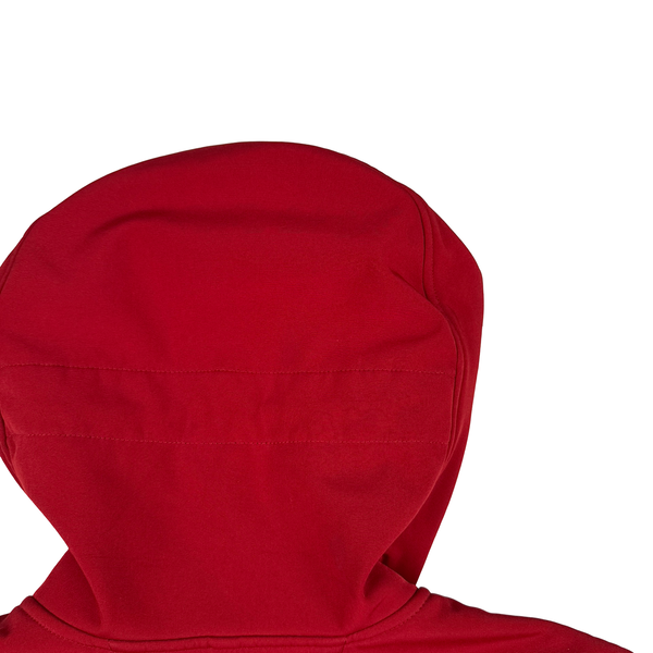CP Company Red Soft Shell Hooded Zipped Jacket - Medium