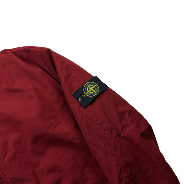 Stone Island 2001 Vintage Red Quilted Parka Jacket - XL