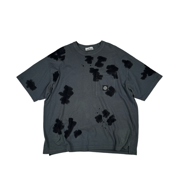 Stone Island 2023 Grey Hand Colouring Cotton Top - XXL