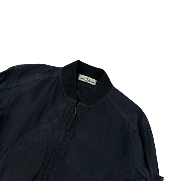 Stone Island 2013 Black Nylon Metal Bomber Jacket - Medium