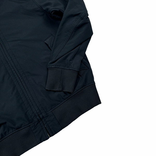 Stone Island Navy Fleece Lined Soft Shell Jacket - Large