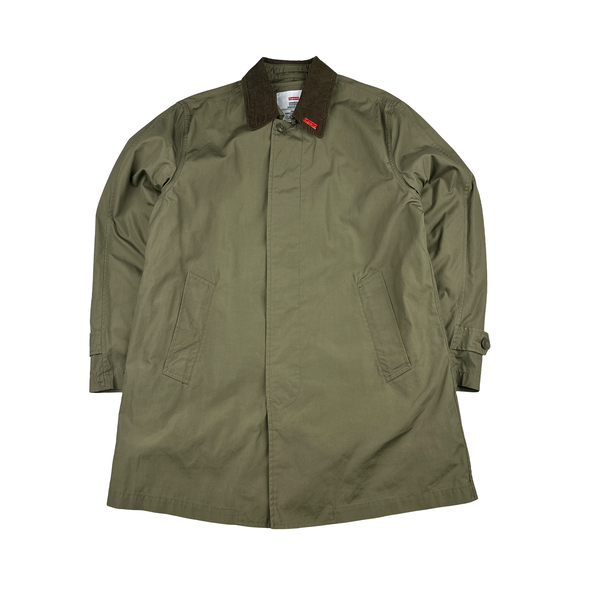 Supreme Khaki Leopard Print Lining Trench Coat - Large