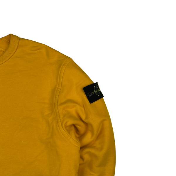Stone Island 2022 Yellow Pullover Cotton Jumper - Small